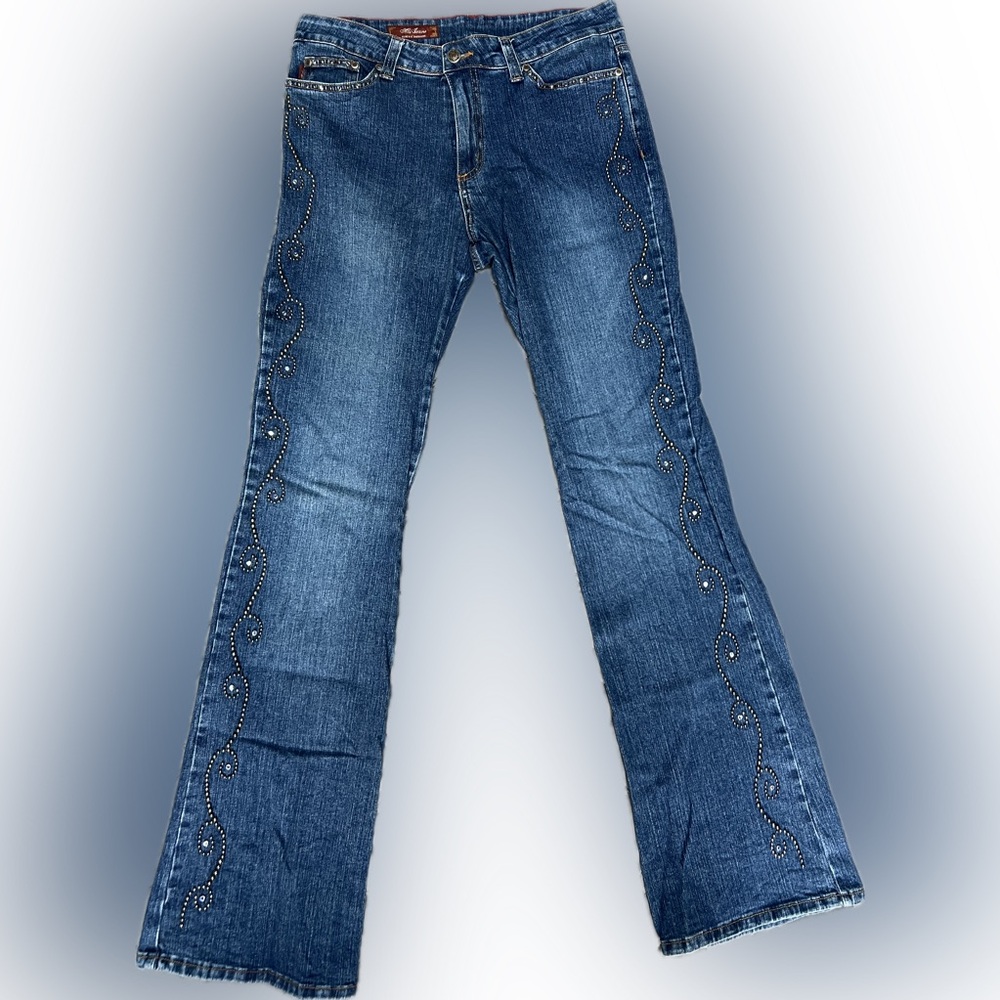 MU Embellished Blue Jeans for Women